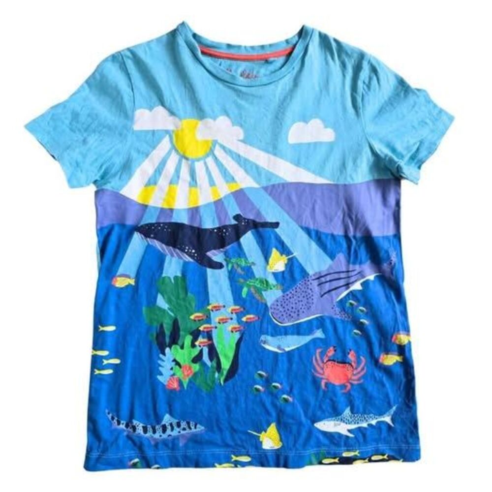 MINI BODEN Educational Underwater Ocean Life Shirt 11-12Y boys